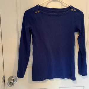 J.Crew Blue "Perfect Tee" 3/4s sleeve shirt